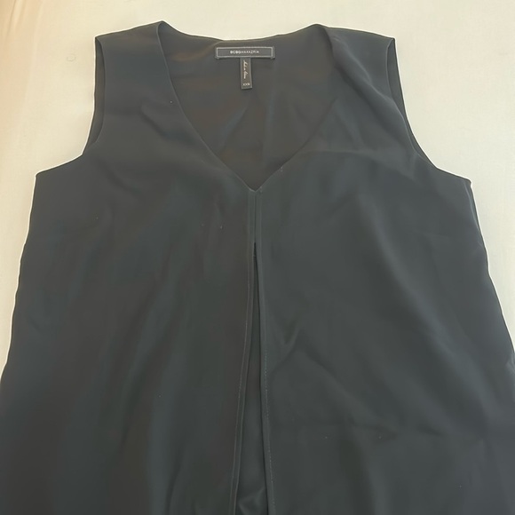 NWOT BCBGMaxazria Black High/Low Tunic Top Size XXS - Picture 8 of 14
